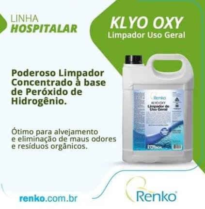 LIMPADOR SUPER CONCENTRADO À BASE DE PERÓXIDO DE HIDROGÊNIO 5 LITROS KPER KLYO OXY RENKO