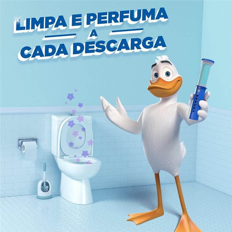 KIT DESODORIZADOR SANITÁRIO PATO GEL ADESIVO MARINE REFIL 6 DISCOS 2UN